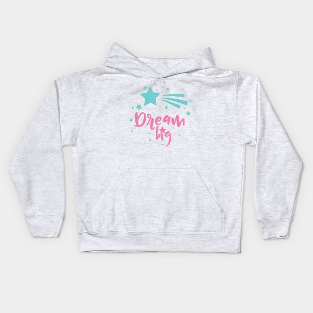 Dream Big, Shooting Star, Falling Star, Fairy Tale Kids Hoodie by Jelena Dunčević